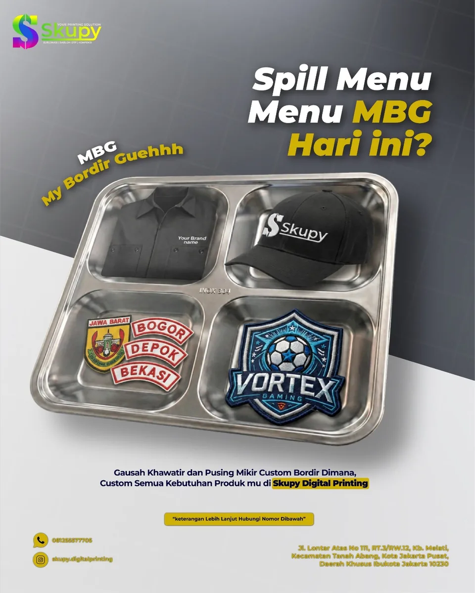 Emblem dan patch bordir custom untuk komunitas dan brand