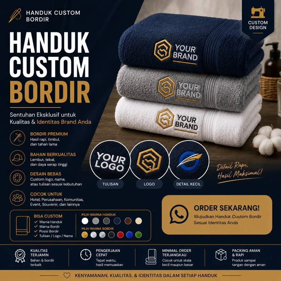 Handuk Custom Bordir Skupy
