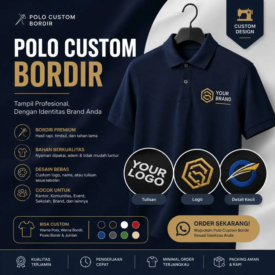Polo Custom Bordir Skupy
